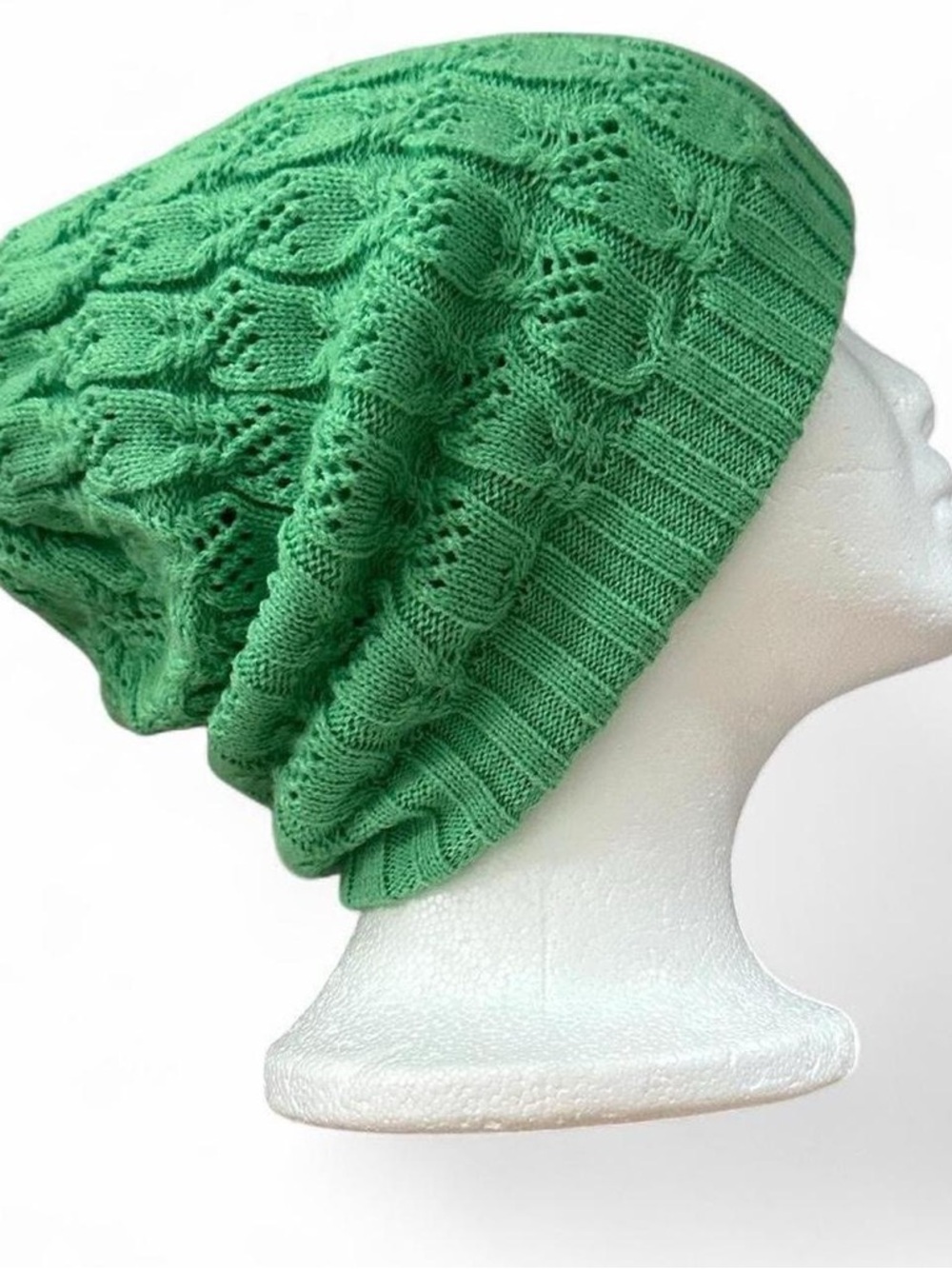 Boulder Gear Green Knit Slouchy Beanie